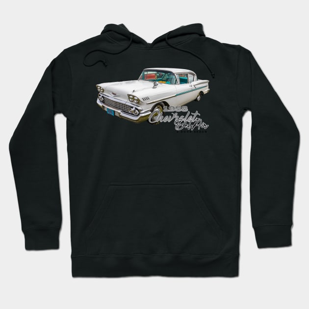 1958 Chevrolet Bel Air 2 Door Sedan Hoodie by Gestalt Imagery